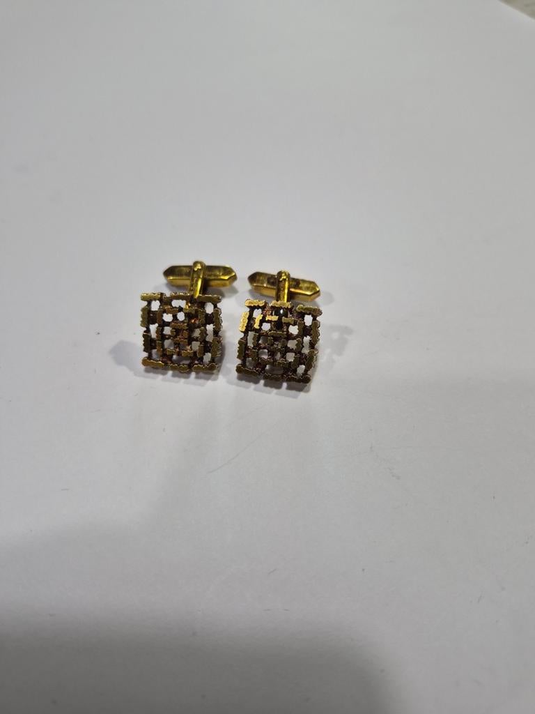 Paires de boutons de manchettes, Bijoux, Sacs & Beauté, Boucles d'oreilles, Enlèvement ou Envoi, Or, Or