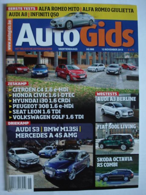 AutoGids 888 Audi S3/Mercedes A45 AMG/BMW M135/FIAT 500L Liv, Verzenden, Zo goed als nieuw, Algemeen