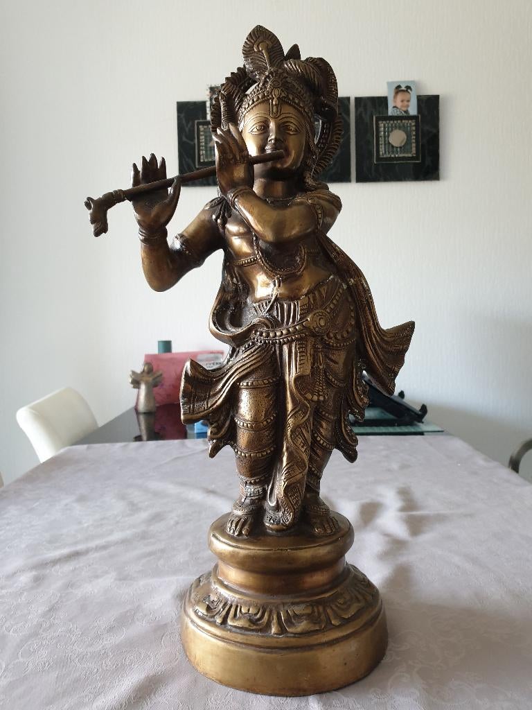 groot bronzen beeld boeddha krishna, Ophalen