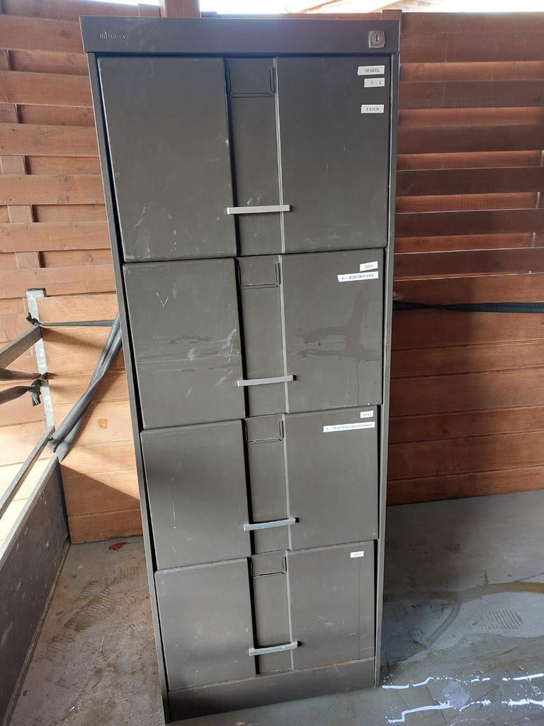Metalen archief kast 4 lades, Huis en Inrichting, Ophalen