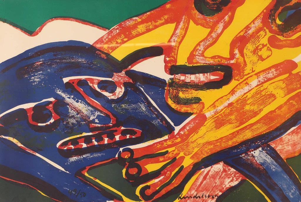 Litho Bengt Lindström 'The Embrace' Groot werk - OPRUIMING, Antiek en Kunst, Kunst | Litho's en Zeefdrukken, Ophalen of Verzenden