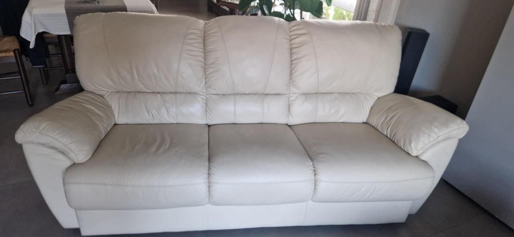 Zetel, Maison & Meubles, Canapés | Salons, Comme neuf, Banc droit, Trois personnes, Cuir, Enlèvement