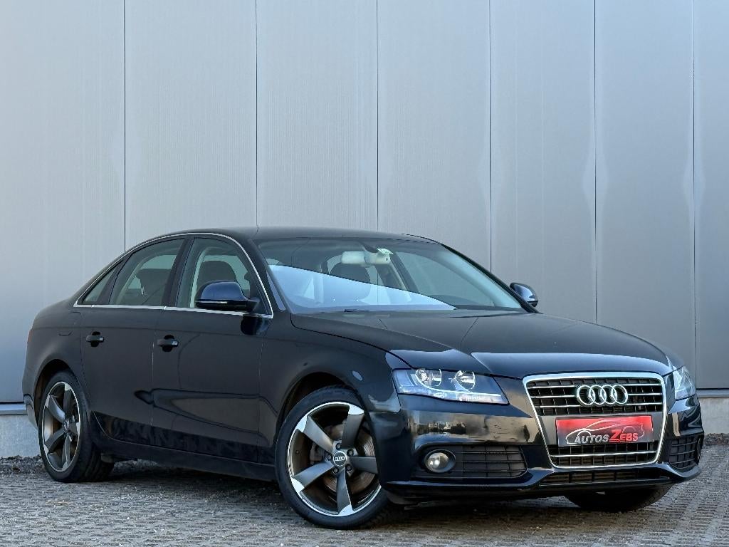 Audi A4 2.0 TDi Berline Cruise Navi Airco Leder, Auto's, 139 g/km, Zwart, 4 cilinders, A4