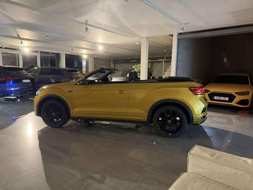 Volkswagen T-Roc CABRIO 3x R-LINE * NAVI * LED * CAM * BLACK, Auto's, 4 zetels, Cabriolet, Leder, 1900 kg