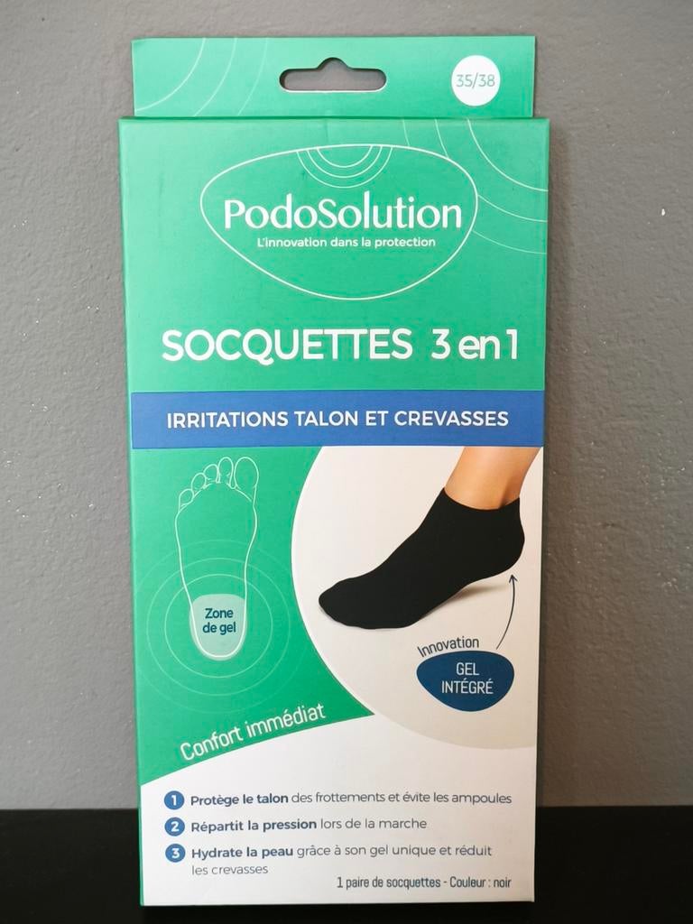 Socquettes de protection "3 en 1", Kleding | Dames, Sokken en Kousen, Nieuw, Kousenvoetjes en Kniekousjes, Maat 35 t/m 38, Zwart