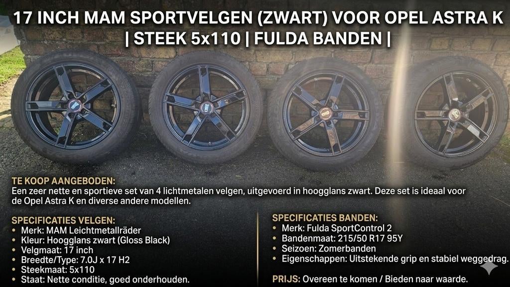 velgen astra k, Autos : Pièces & Accessoires, Enlèvement ou Envoi