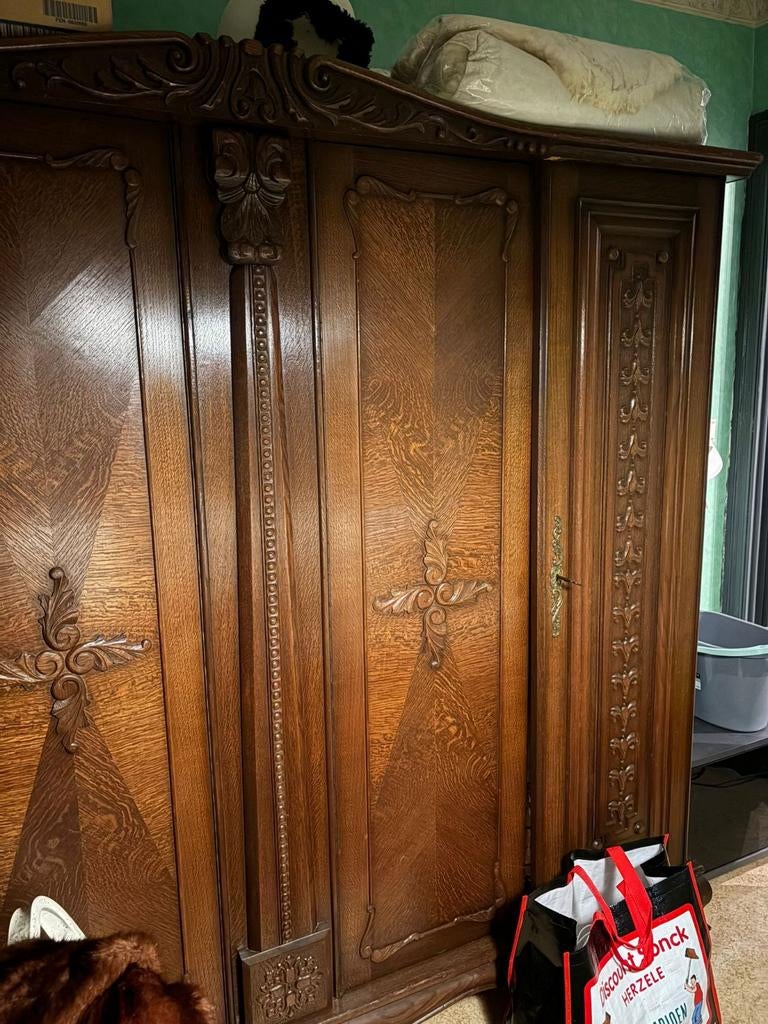 Antieke houten kast, Antiek en Kunst, Ophalen