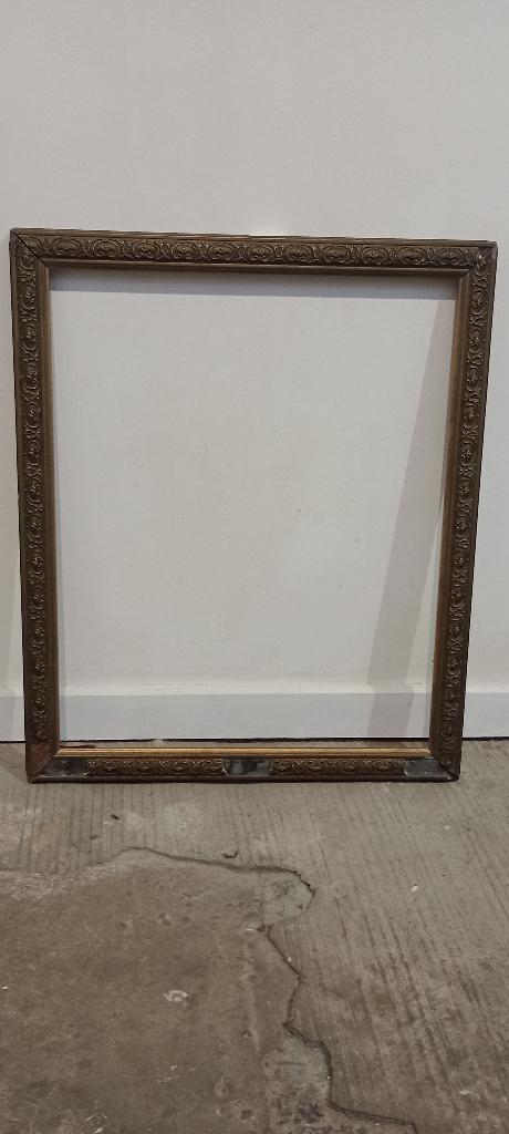 Oude lege lijst verguld hout in klassiek stijl—44,5x54,5,c49, Ophalen, Gebruikt, Hout