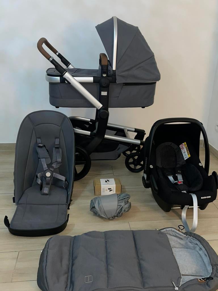 Joolz Day + Gorgeous Grey Kinderwagen 3-in-1 Compleet Set, Kinderen en Baby's, Buggy's, Zo goed als nieuw, Maxi-Cosi, Regenhoes