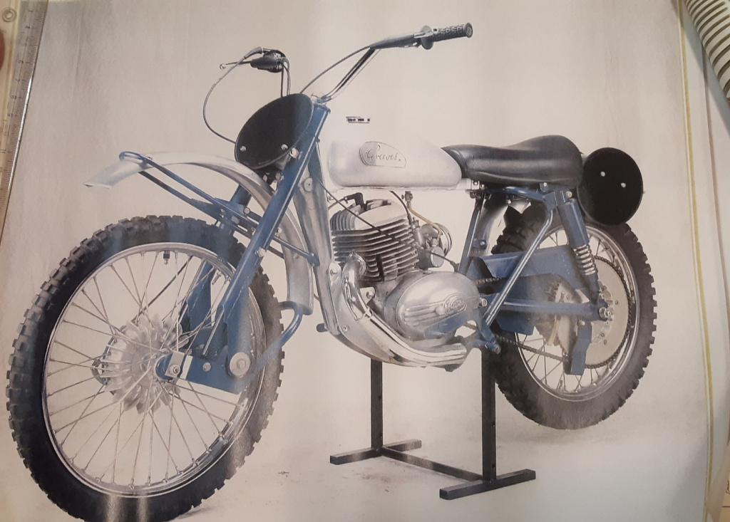 affiche Greeves Dirt Bike - impression A3, bleu moto, Neuf, Enlèvement ou Envoi, Rectangulaire horizontal, A1 jusqu'à A3