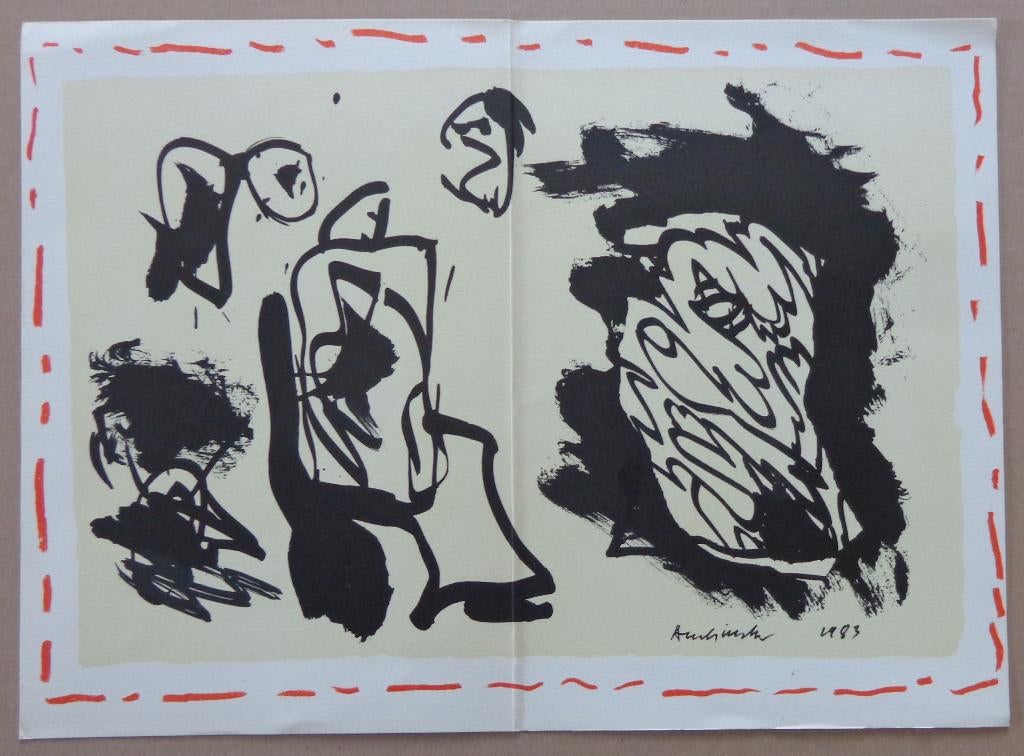 PIERRE ALECHINSKY / REPERES / KLEURLITHO / 31x42cm / 1984, Enlèvement ou Envoi