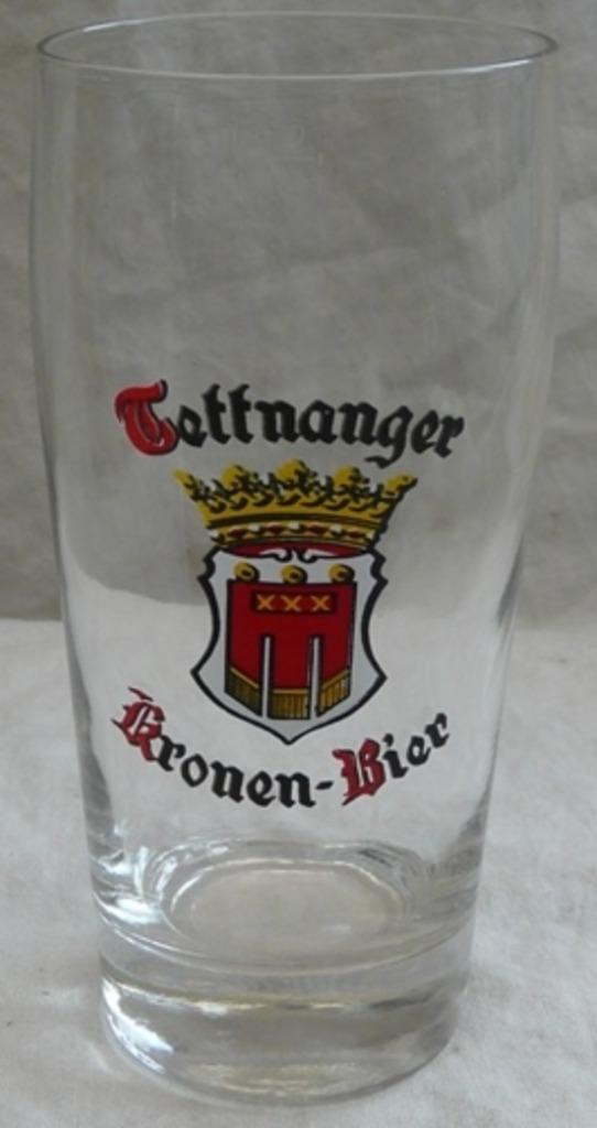 Bierglas Merk Tettnanger - Kronen Bier, 0,3L, 1 stuks, 1960s, Verzamelen, Ophalen of Verzenden, Gebruikt, Glas of Glazen, Overige merken
