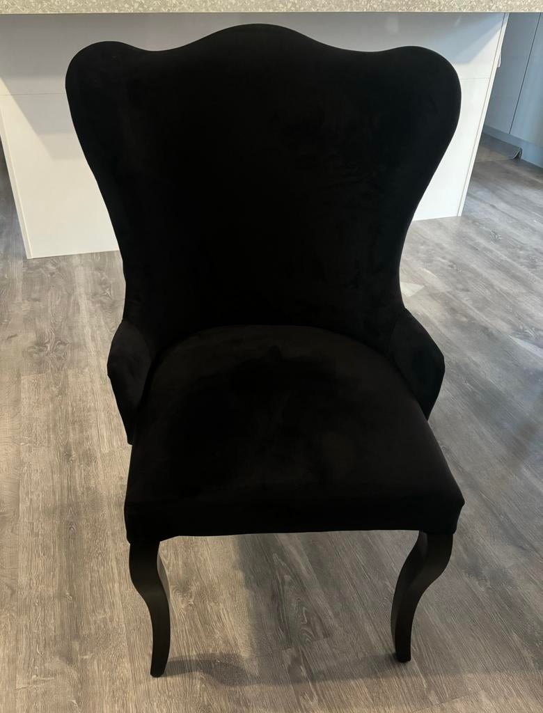 Eettafelstoelen - set van 8, Ophalen, Zwart, Zo goed als nieuw, Stof