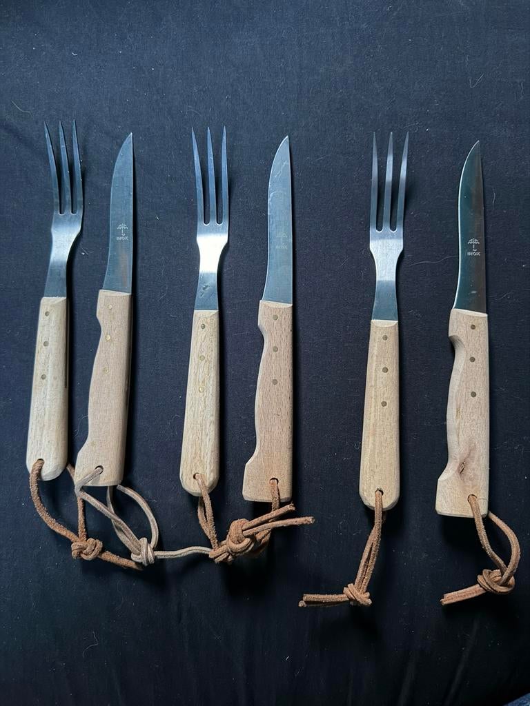 Vlees/fondue/barbecuebestek voor 3 personen, Huis en Inrichting, Keuken | Bestek, Ophalen of Verzenden