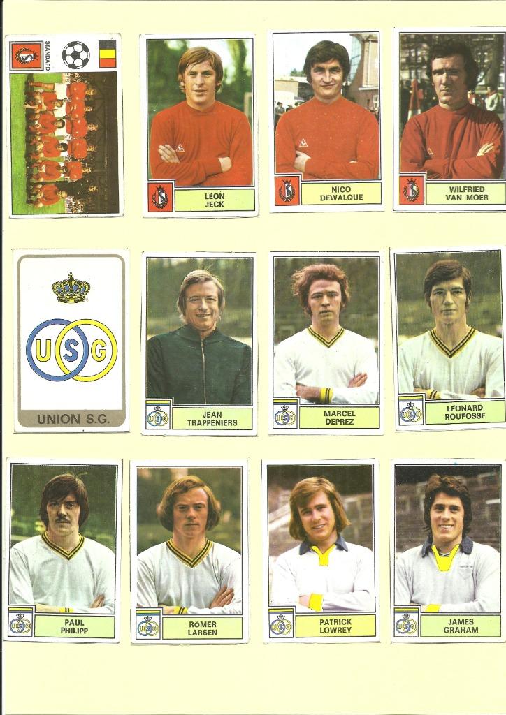 Panini Football 1972-1973 - 12 stickers (recups), Ophalen of Verzenden, Gebruikt, Sport
