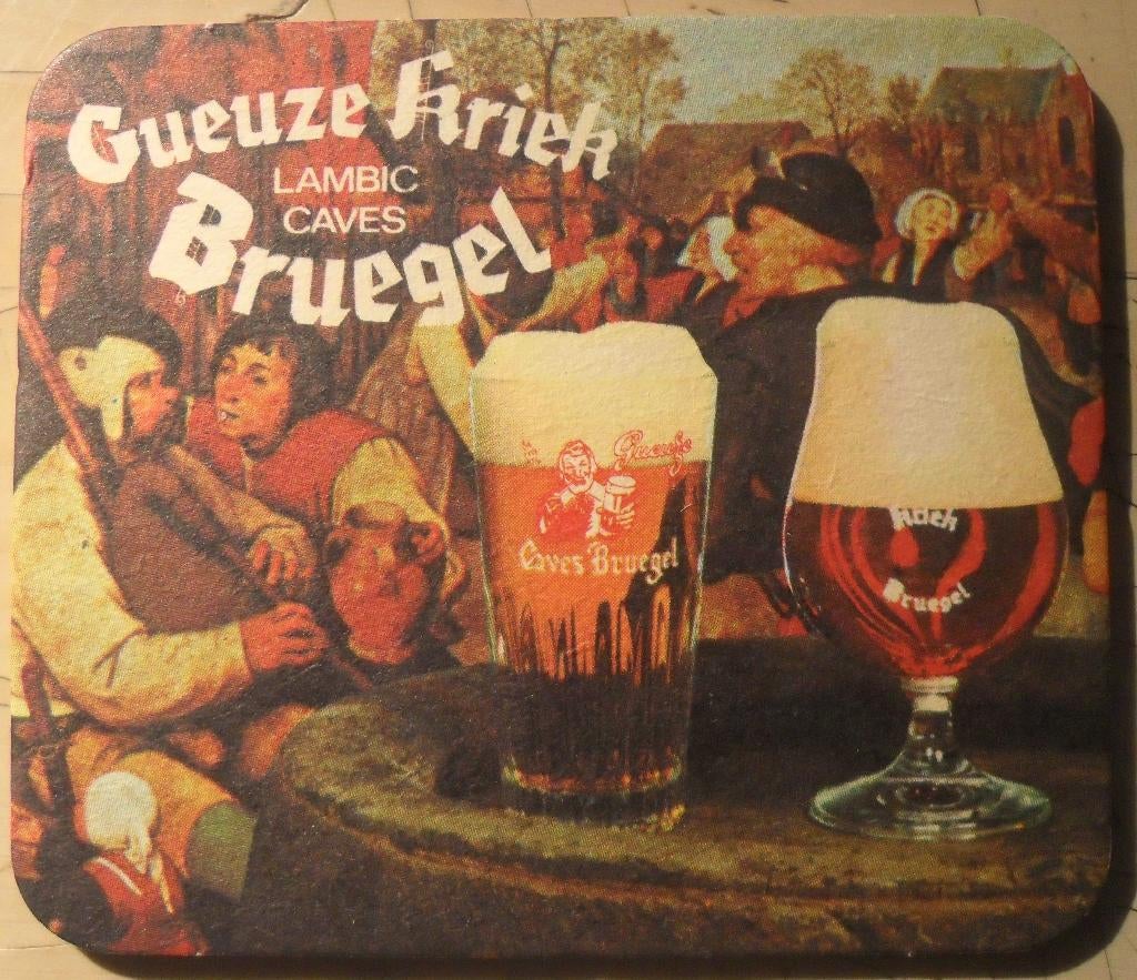 Sous-bock Gueuze Kriek Lambic Cave Bruegel, Collections, Enlèvement ou Envoi, Sous-bock