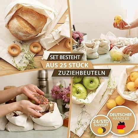 Sacs à peinture en tissu | 25 pièces | LIVRAISON GRATUITE, Envoi, Neuf, Beige, Coton