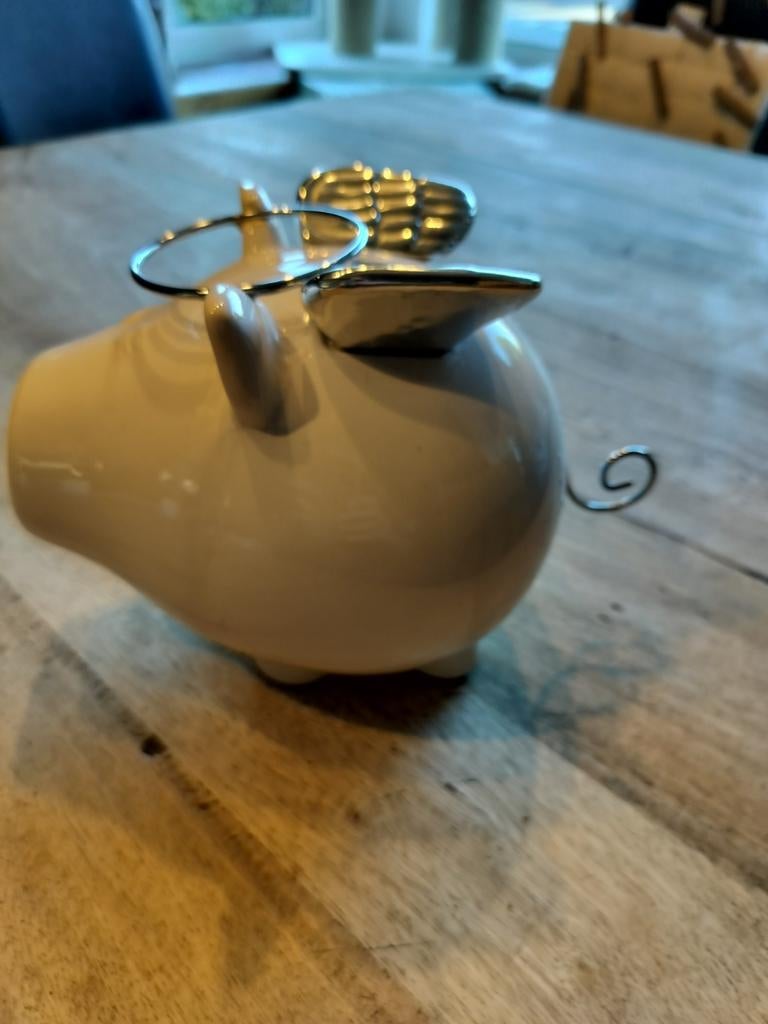 Spaarpot oink met originele zak salt & pepper, Ophalen, Zo goed als nieuw