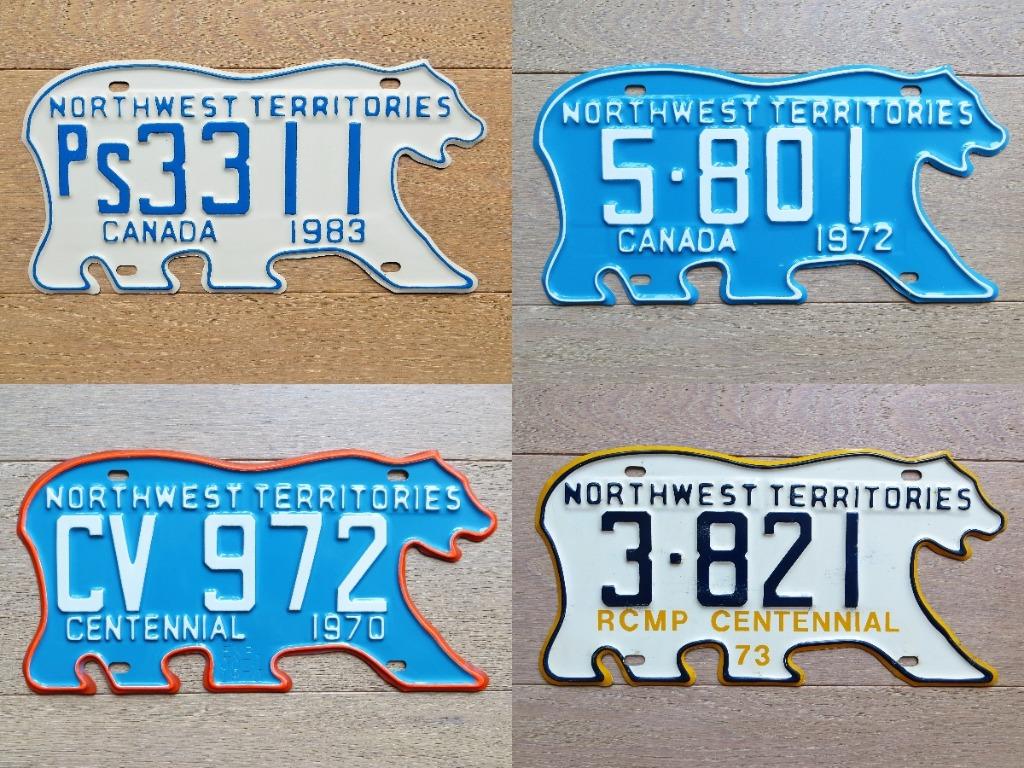 Plaques d'immatriculation Polar Bear Northwest Territories, Enlèvement ou Envoi, Utilisé, Voitures