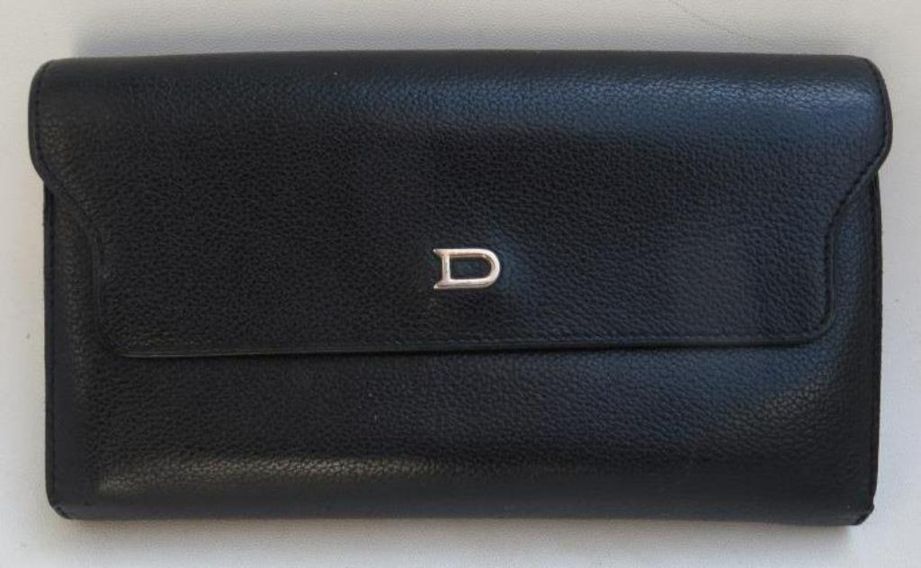 Delvaux zwarte portefeuille, Handtassen en Accessoires, Portemonnees, Overige merken, Gebruikt, Zwart, Ophalen of Verzenden