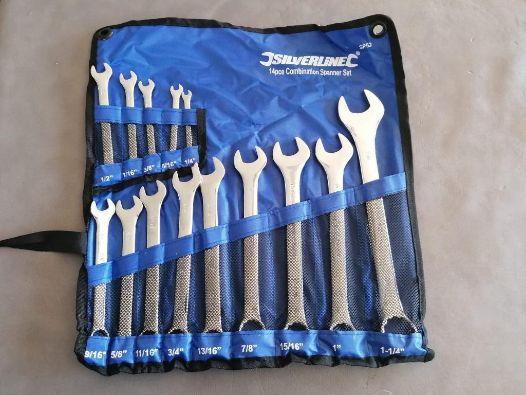 Ensemble de 14 clés mixtes, tailles anglaises 1/4" à 1 1/4, Autos : Divers, Outils de voiture, Neuf, Envoi