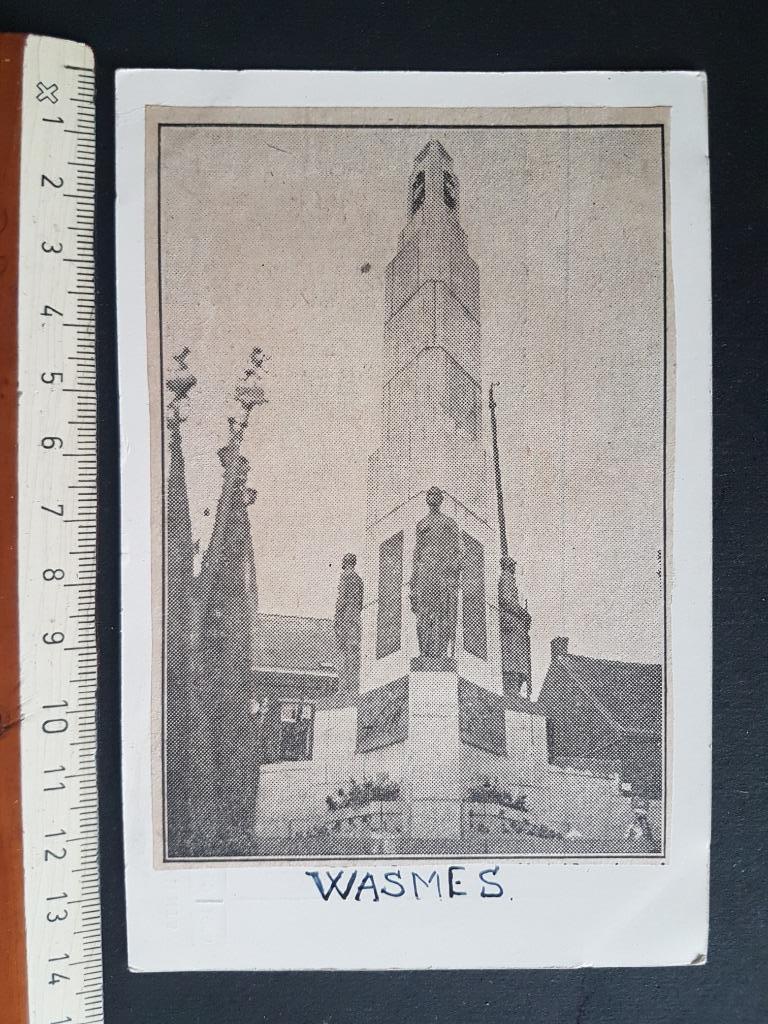 Coupure : Wasmes Monument Guerre, Collections, Objets militaires | Général, Envoi, Armée de terre, Photo ou Poster