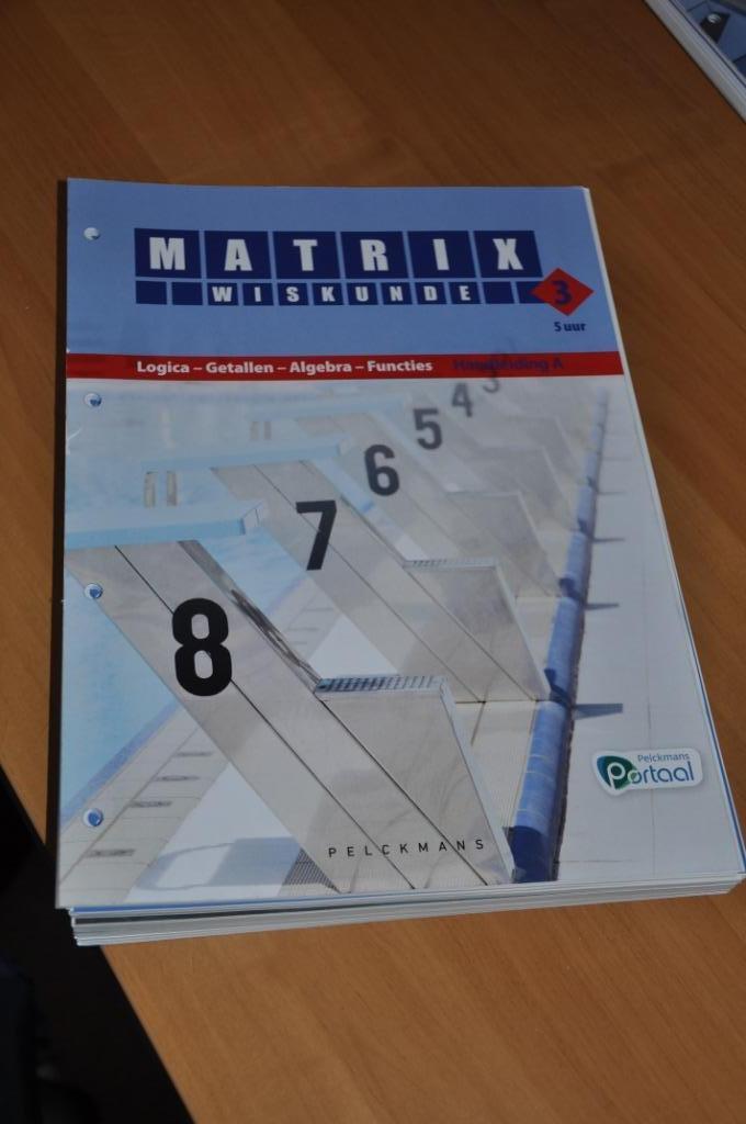 OPLOSSINGEN  A MATRIX WISKUNDE 5H 3ASO, Boeken, Ophalen of Verzenden, Nieuw, Overige wetenschappen