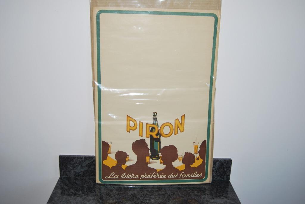 BIERE DE LA BRASSERIE PIRON.  ANCIENNE AFFICHE, Collections, Enlèvement ou Envoi