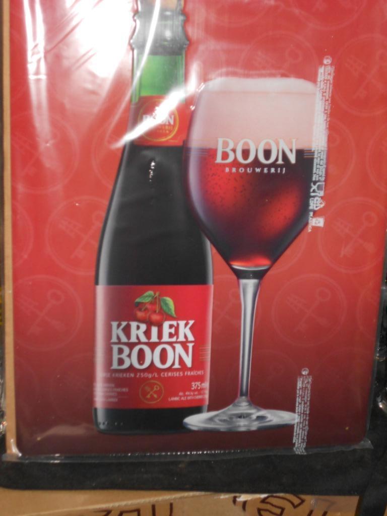 Beersign.Reclame.Gueuze .Geuze.Boon.Kriek Boon, Verzamelen, Ophalen of Verzenden, Zo goed als nieuw, Reclamebord, Plaat of Schild
