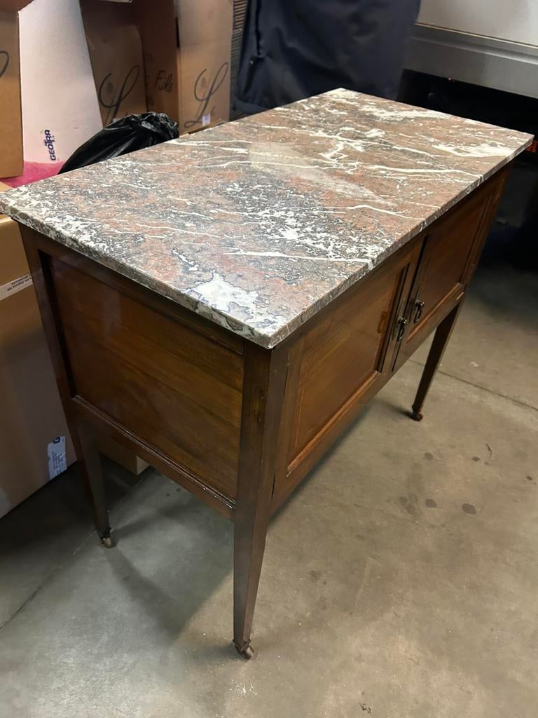 Meuble acajou marbre, Enlèvement