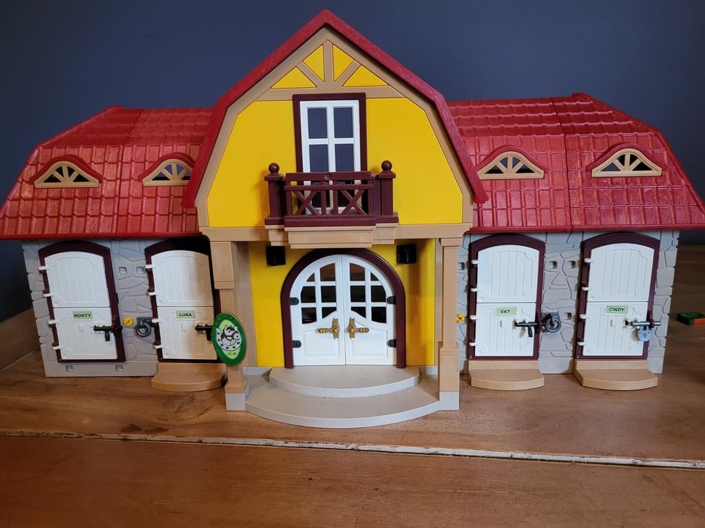 playmobil paardenranch/manege met 4 uitbreidingssets, Enlèvement ou Envoi, Comme neuf, Ensemble complet