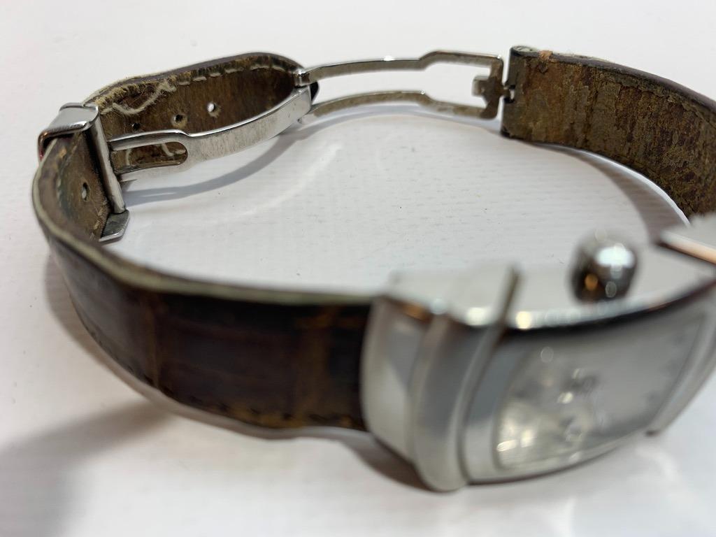 Damiani Vintage Ego Clock with Diamonds, Handtassen en Accessoires, Horloges | Antiek, Overige merken, Staal, Met bandje, Polshorloge