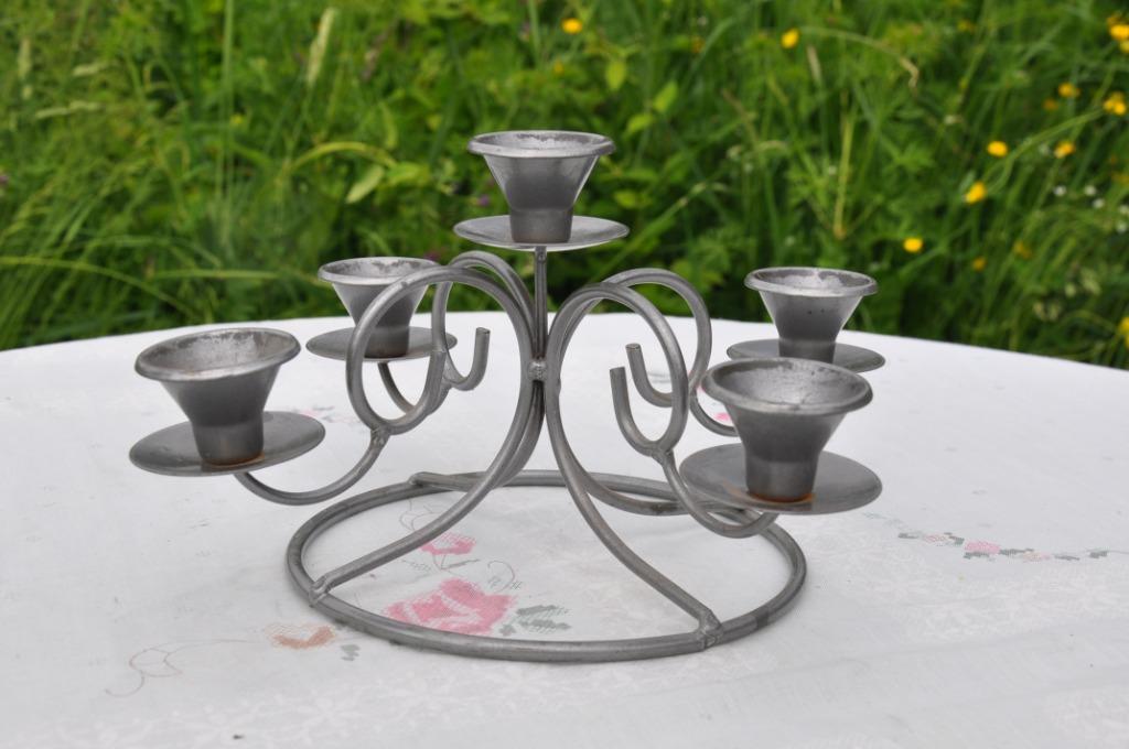 bougeoir a 5 branches en metal, Enlèvement ou Envoi, Autres matériaux