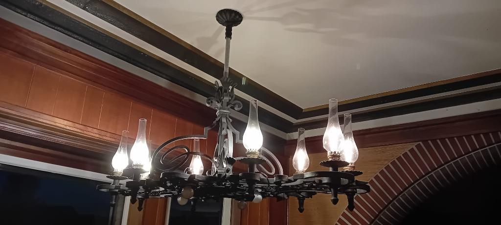 3 lusters voor 1000 euro, Ophalen, Zo goed als nieuw, Metaal, Uniek, smeedijzer