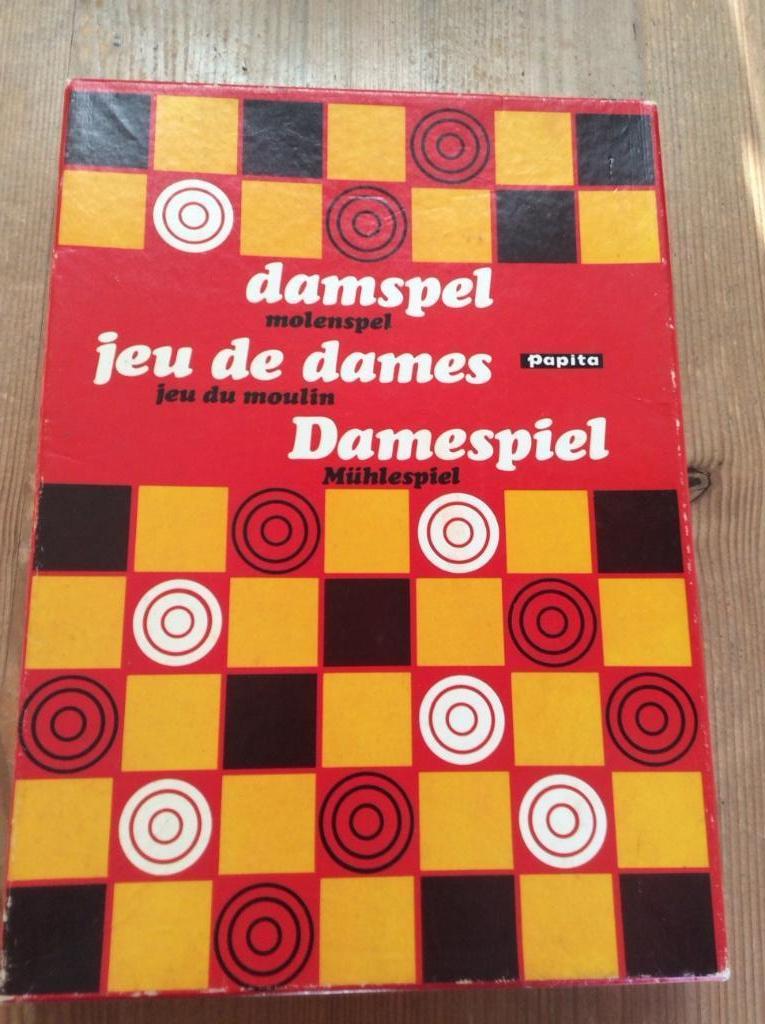 Damspel, Hobby en Vrije tijd, Gezelschapsspellen | Bordspellen, Een of twee spelers, Ophalen of Verzenden, Gebruikt