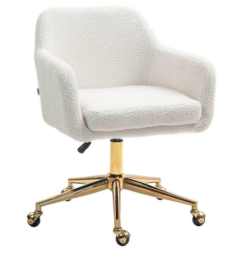 Chaise de bureau beige. Fauteuil Vanity, Enlèvement ou Envoi, Neuf, Beige, Chaise de bureau