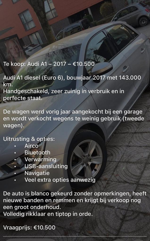 Mooie audi a 1 in perfecte staat, Auto's, Bluetooth, A1, Euro 6, 1600 cc
