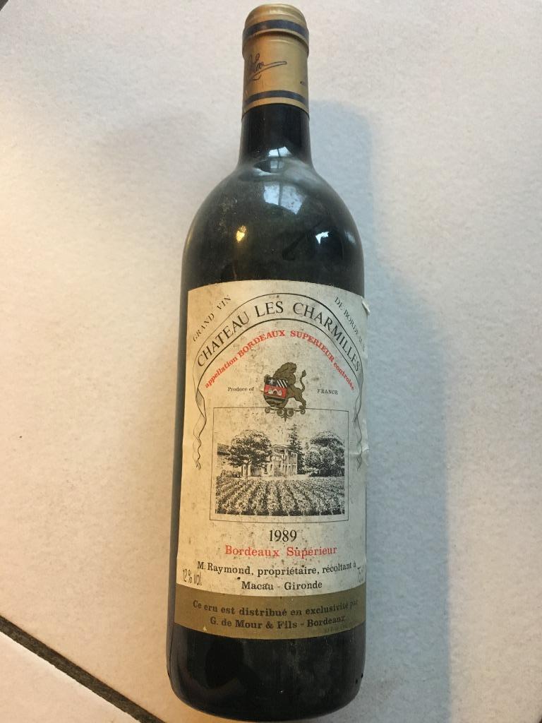 CHÂTEAU LES CHARMILLES 1989, Collections, Vins, Neuf, Enlèvement ou Envoi, Pleine, Vin rouge
