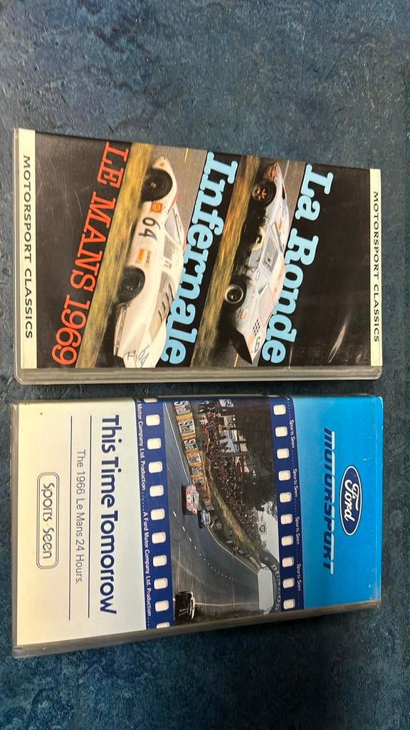 Deux K7 VHS 24h Mans 66 et 69 Ford motorsport classics, CD & DVD, VHS | Film, Enlèvement ou Envoi, Utilisé