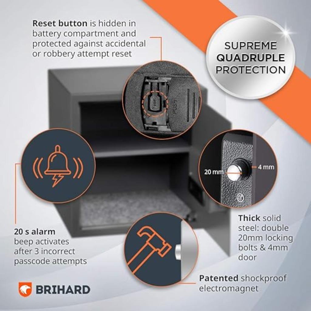 Brihard Business Elektronische kluis SNELLE GRATIS LEVERING, Birhard, -, Verzenden, -