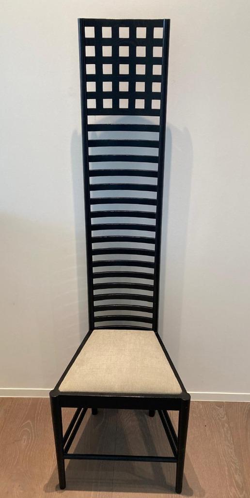 Mackintosh Hill House stoel, Huis en Inrichting, Stoelen, Ophalen, Gebruikt, Zwart, Stof