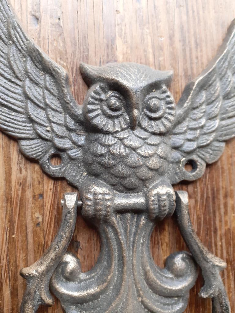 Frappe porte, heurtoir en fonte patinée (le hibou)., Enlèvement ou Envoi, Neuf