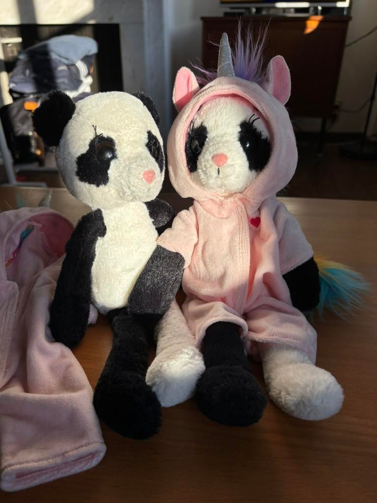 Panda verkleed als unicorn, Kinderen en Baby's, Speelgoed | Knuffels en Pluche, Ophalen, Zo goed als nieuw