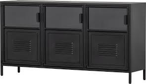 Zwarte industriële dressoir, Huis en Inrichting, Kasten | Dressoirs, Zo goed als nieuw, 100 tot 150 cm, 25 tot 50 cm, Met deur(en)