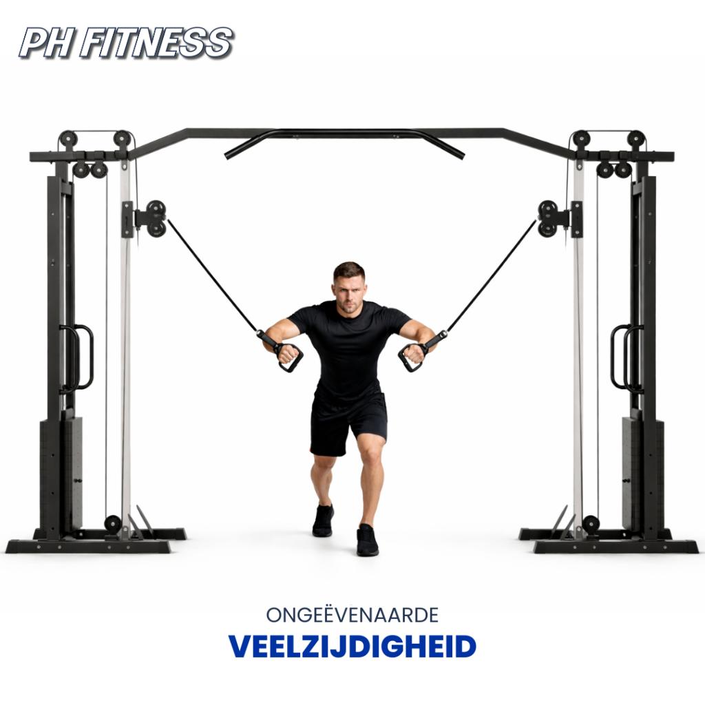 PH Fitness Dual Adjustable Cable Crossover Machine, Sport en Fitness, Fitnessmaterialen, Ophalen of Verzenden, Nieuw, Armen
