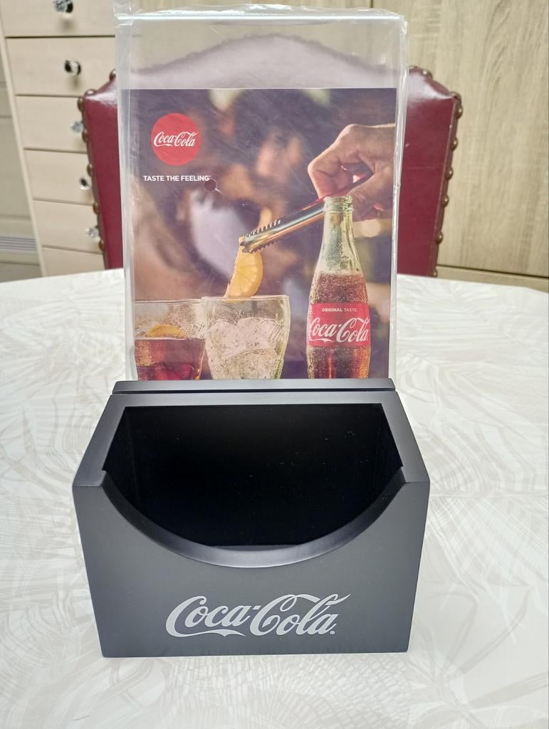 Support Coca-Cola bois noir, Collections, Enlèvement ou Envoi