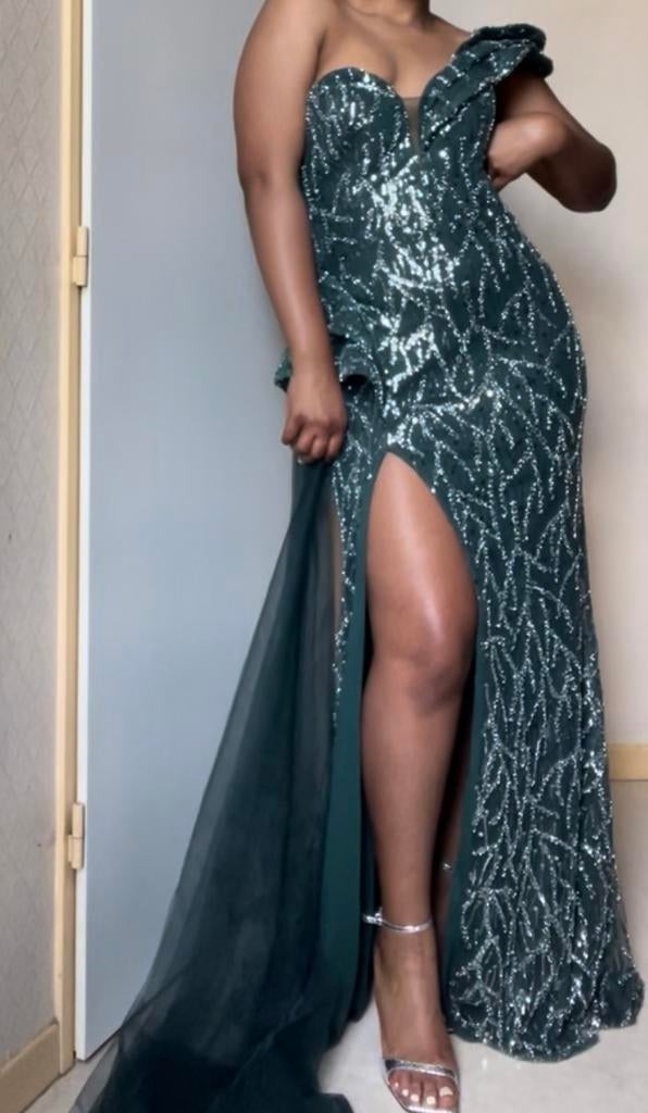 Robe de soirée, Vêtements | Femmes, Enlèvement ou Envoi, Vert, Sous le genou, Taille 42/44 (L)