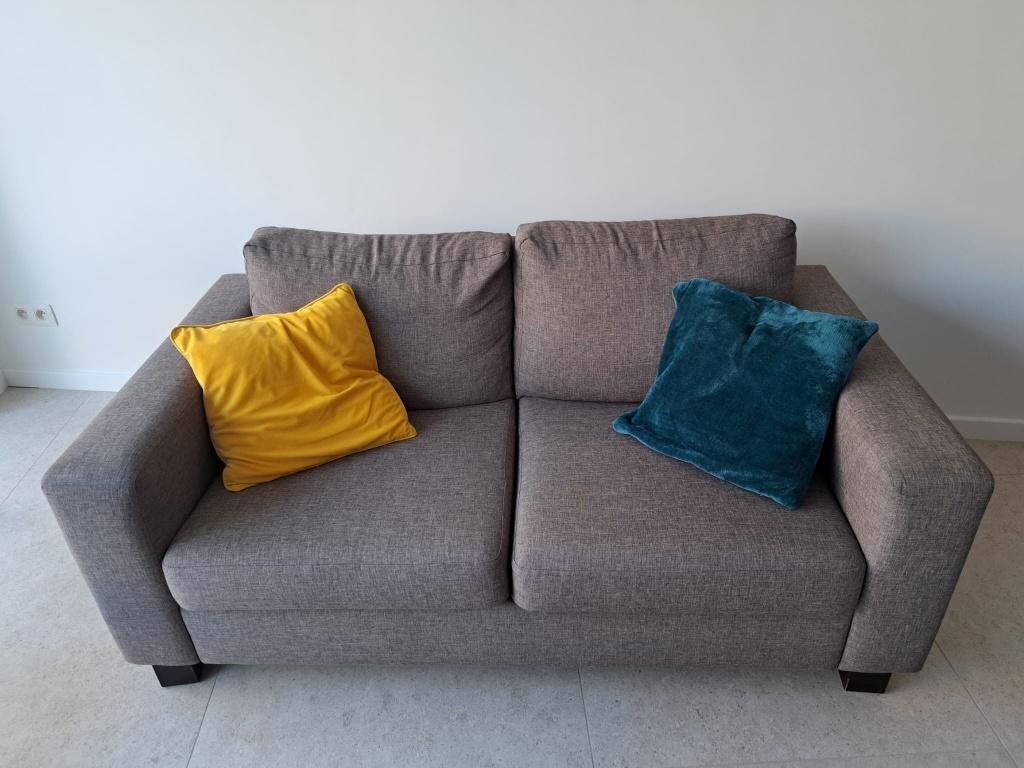 Grijze zetel twee-zit, Ophalen, Gebruikt, 150 tot 200 cm, Tweepersoons