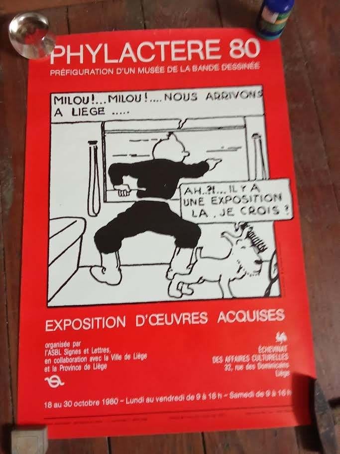 Poster van Kuifje, Ophalen, Zo goed als nieuw, Rechthoekig Staand, Overige onderwerpen