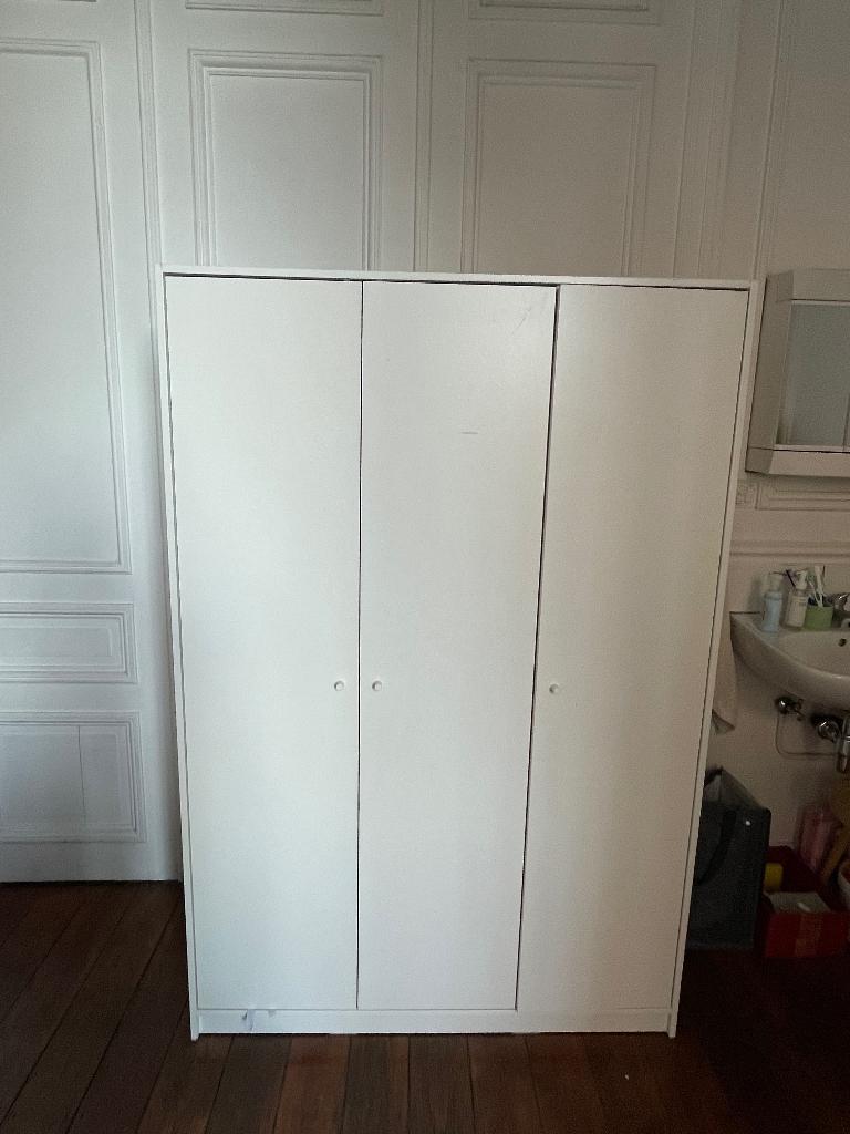 Armoire blanche, Maison & Meubles, 25 à 50 cm, Comme neuf, 100 à 150 cm, Enlèvement